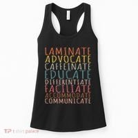 Sped Caffeinate Advocate Laminate Educate Teacher Women's Tank Top thumb 0