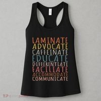 Sped Caffeinate Advocate Laminate Educate Teacher Women's Tank Top thumb 3