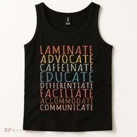 Sped Caffeinate Advocate Laminate Educate Teacher Tank Top thumb 2