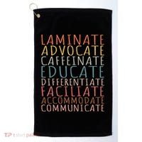 Sped Caffeinate Advocate Laminate Educate Teacher Golf Towel thumb 0