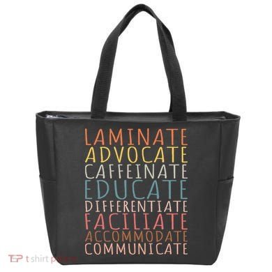 Sped Caffeinate Advocate Laminate Educate Teacher Tote Bag