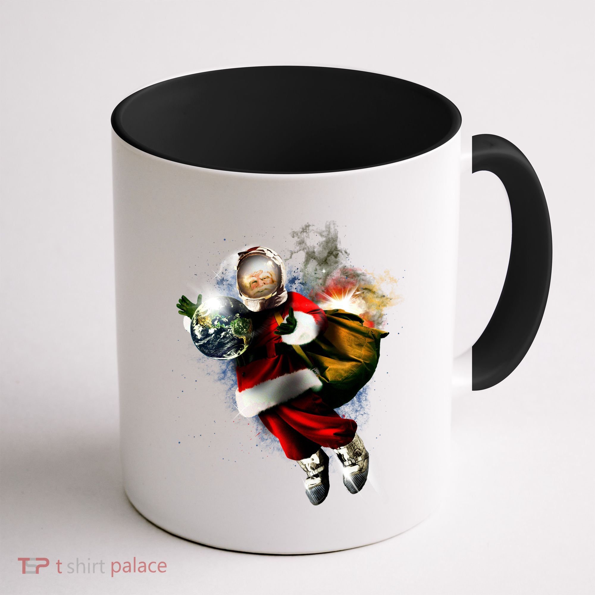 Santa Claus Astronaut In Space Coffee Mug
