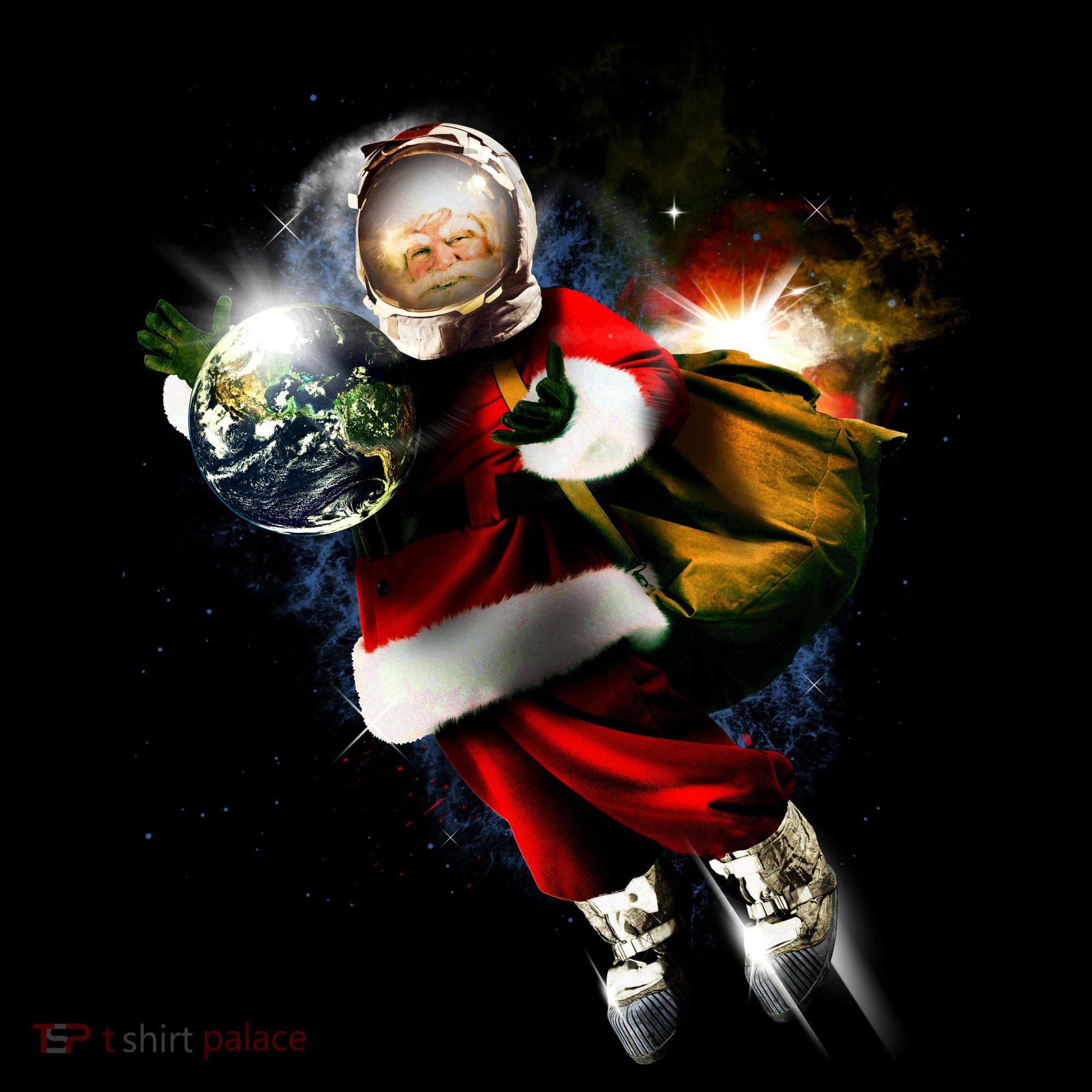 Santa Claus Astronaut In Space Coffee Mug