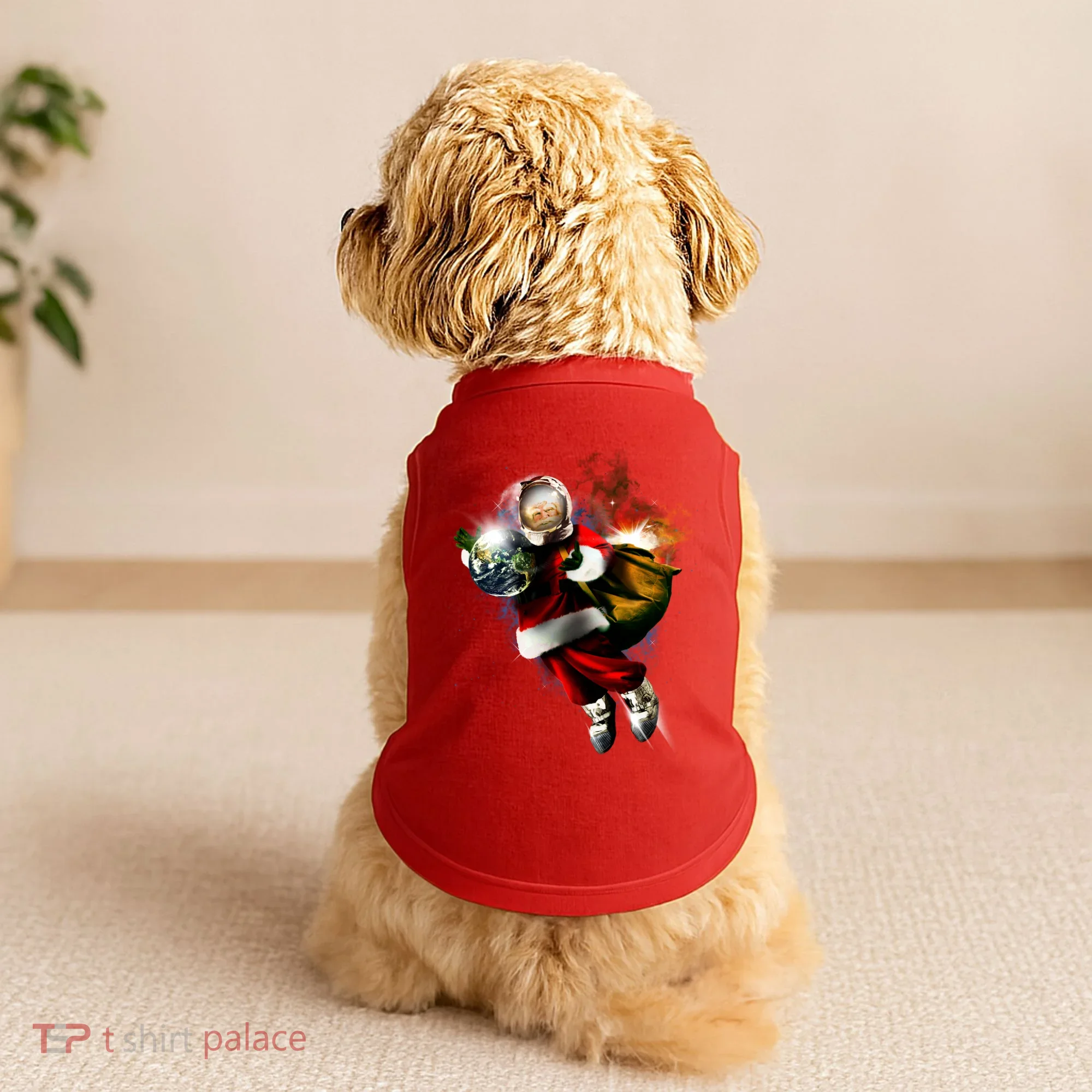 Santa Claus Astronaut In Space Doggie Tank