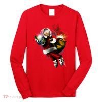 Santa Claus Astronaut In Space Long Sleeve Shirt thumb 0