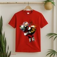 Santa Claus Astronaut In Space T-Shirt thumb 2