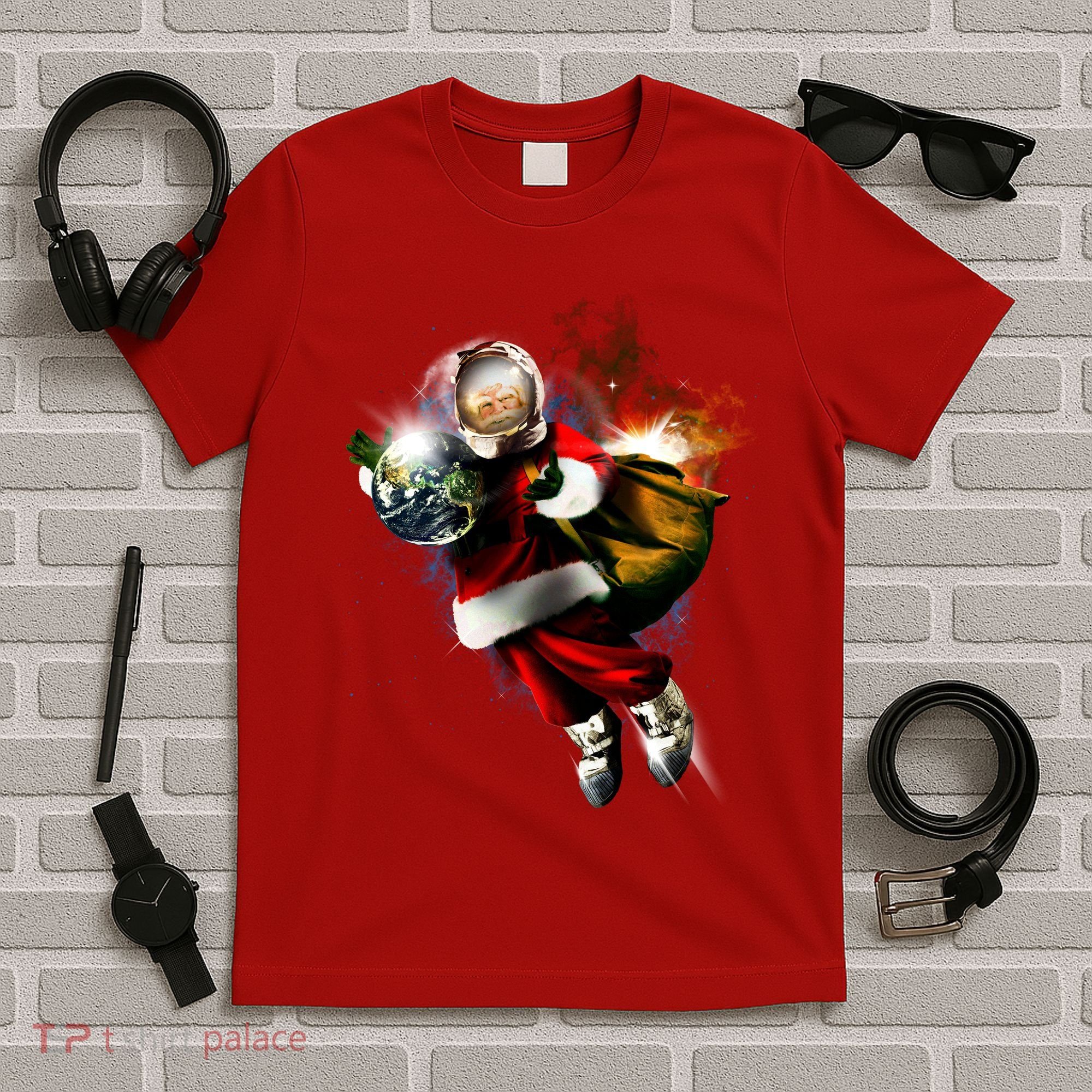 Santa Claus Astronaut In Space T-Shirt