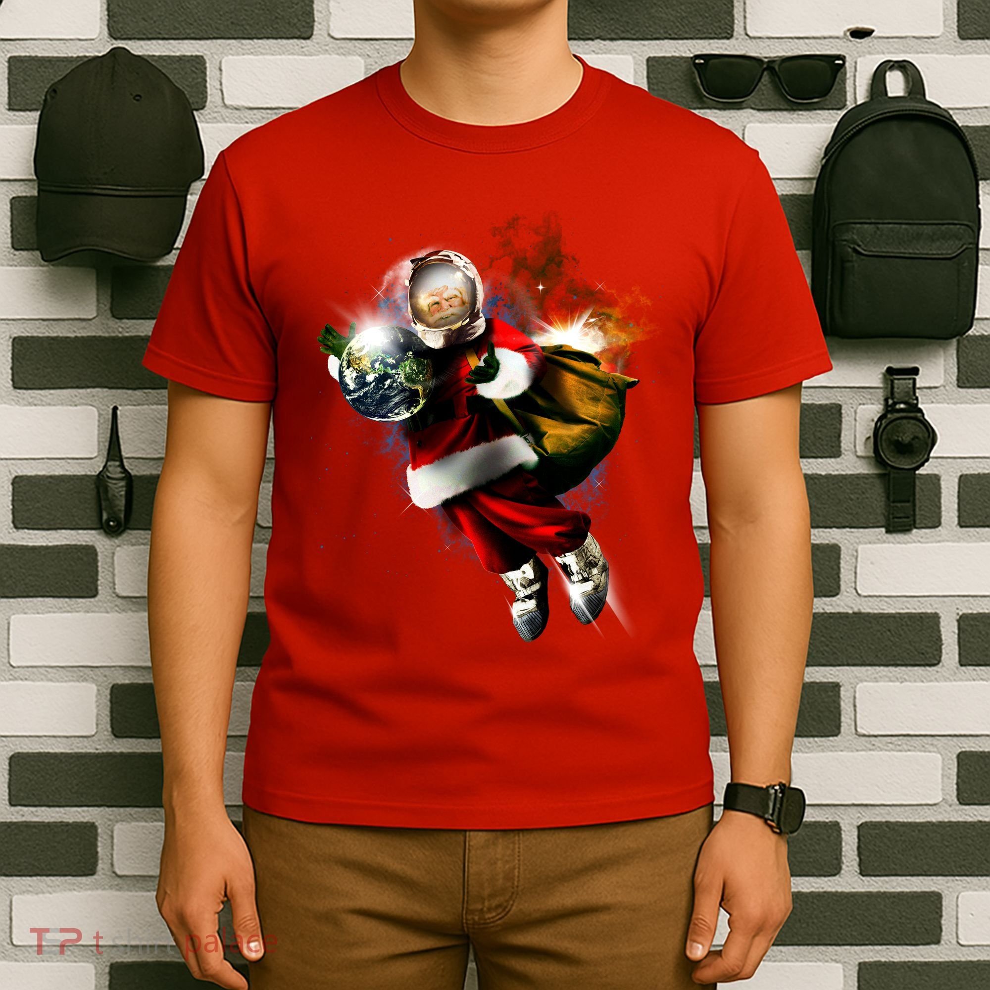 Santa Claus Astronaut In Space T-Shirt