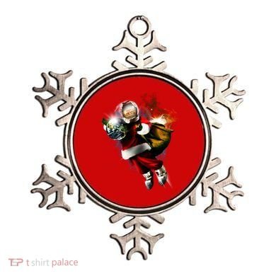 Santa Claus Astronaut In Space Ornament