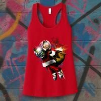 Santa Claus Astronaut In Space Women's Tank Top thumb 3