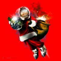 Santa Claus Astronaut In Space Baby Bodysuit thumb 2