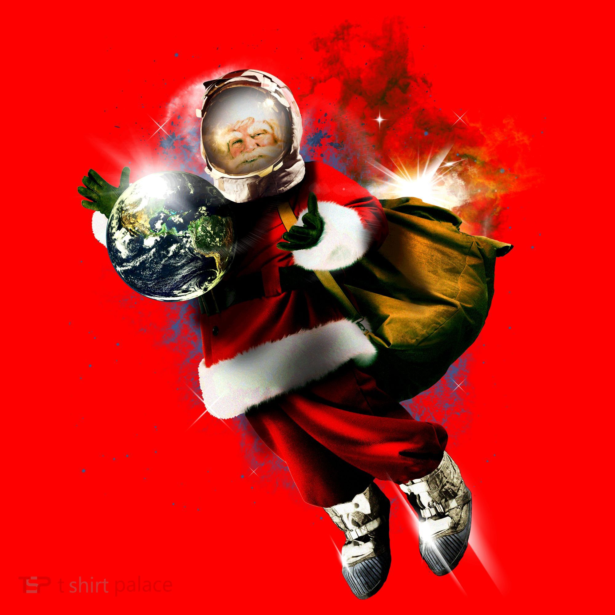Santa Claus Astronaut In Space Toddler Hoodie