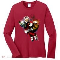 Santa Claus Astronaut In Space Women's Long Sleeve Shirt thumb 0