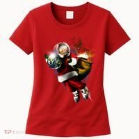 Santa Claus Astronaut In Space Women's T-Shirt thumb 0