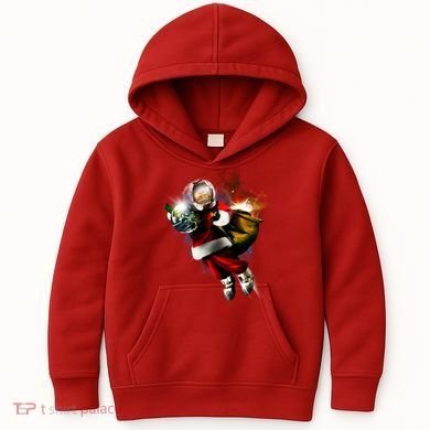 Santa Claus Astronaut In Space Kids Hoodie