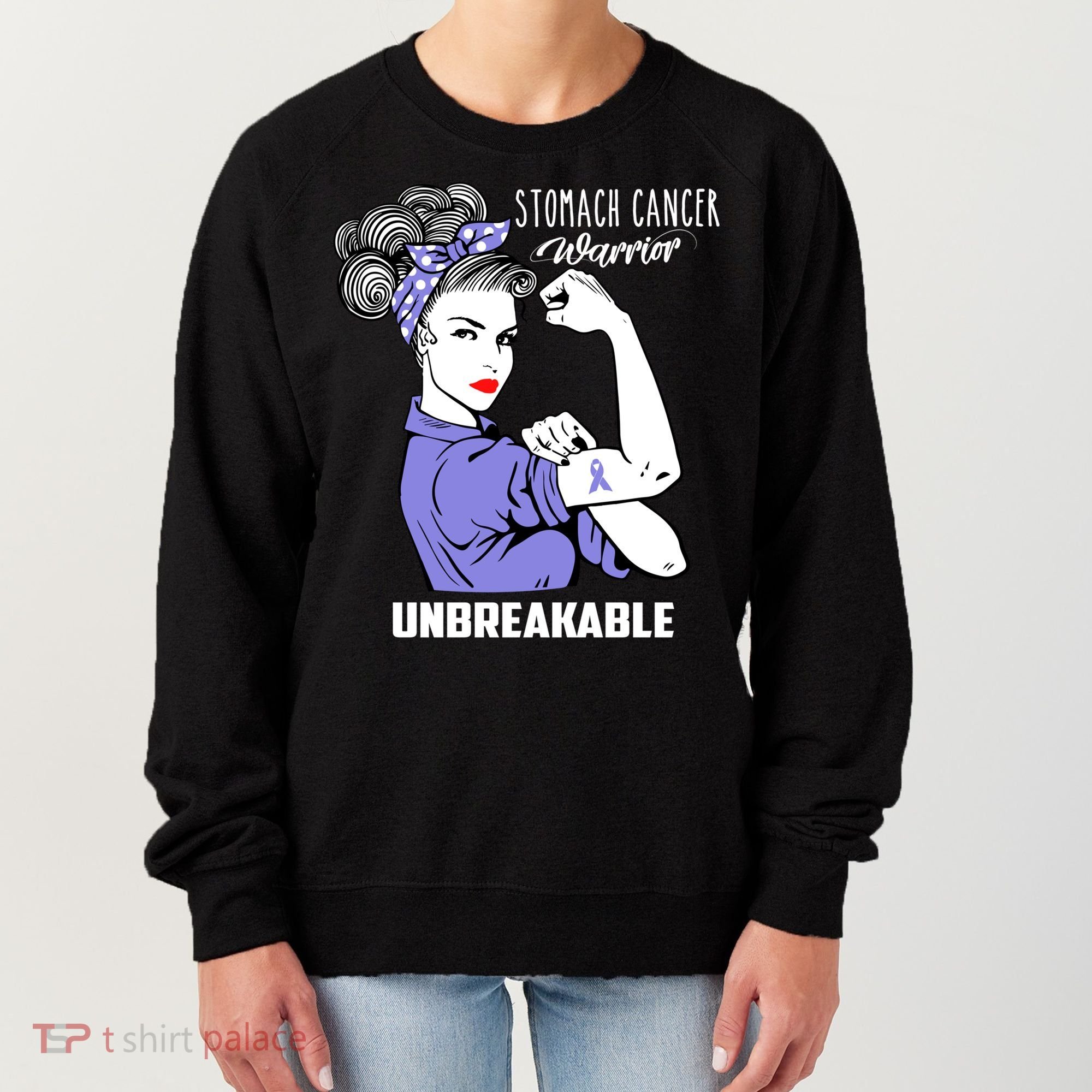 Stomach Cancer Awareness Stomach Cancer Warrior Unbreakable Gift Women's Sweatshirt