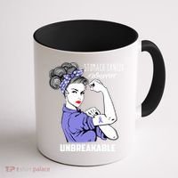 Stomach Cancer Awareness Stomach Cancer Warrior Unbreakable Gift Coffee Mug thumb 1