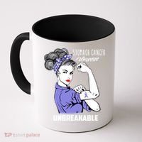 Stomach Cancer Awareness Stomach Cancer Warrior Unbreakable Gift Coffee Mug thumb 0