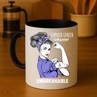 Stomach Cancer Awareness Stomach Cancer Warrior Unbreakable Gift Coffee Mug thumb 4