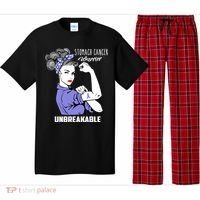 Stomach Cancer Awareness Stomach Cancer Warrior Unbreakable Gift Pajama Set thumb 0