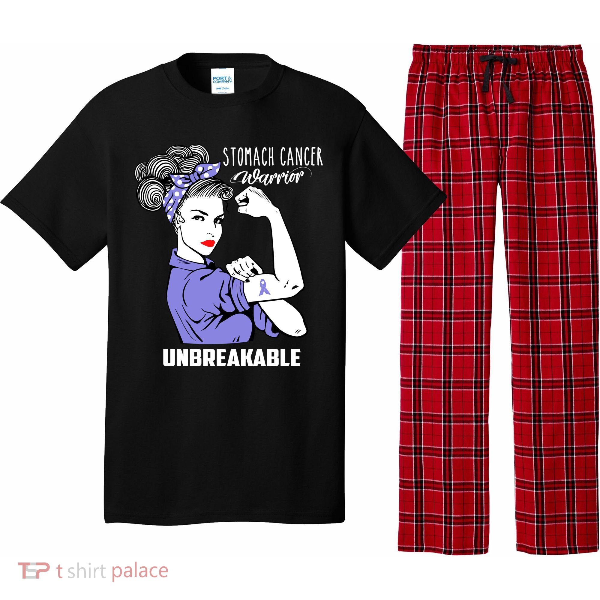 Stomach Cancer Awareness Stomach Cancer Warrior Unbreakable Gift Pajama Set