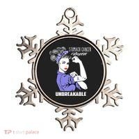 Stomach Cancer Awareness Stomach Cancer Warrior Unbreakable Gift Ornament thumb 0
