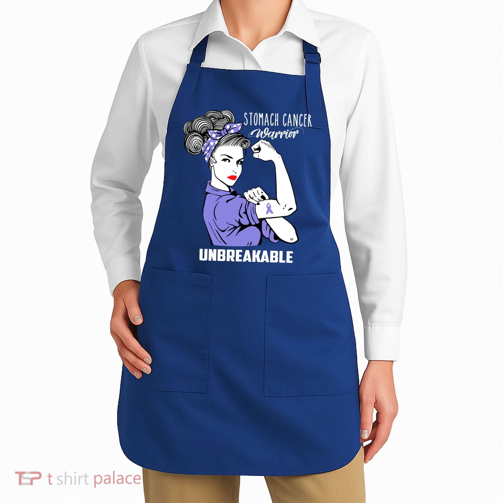 Stomach Cancer Awareness Stomach Cancer Warrior Unbreakable Gift Apron