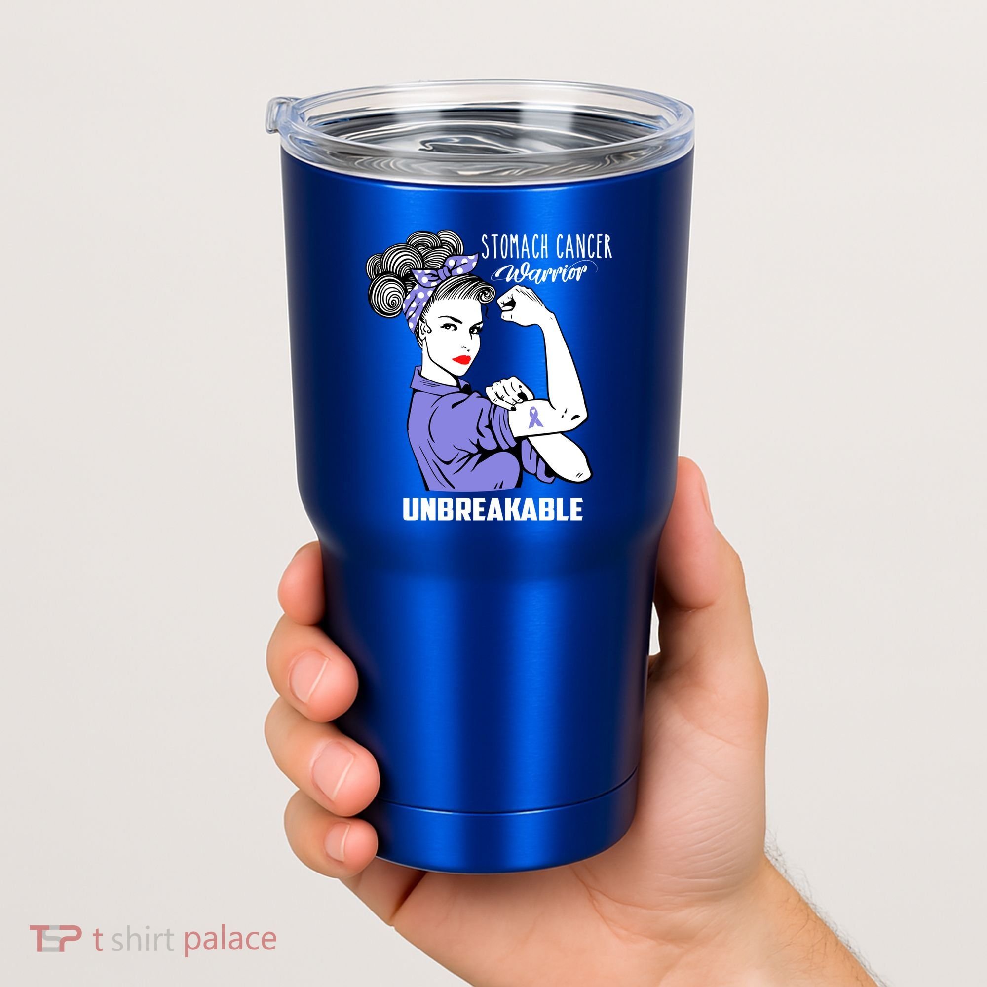 Stomach Cancer Awareness Stomach Cancer Warrior Unbreakable Gift Tumbler