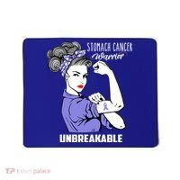 Stomach Cancer Awareness Stomach Cancer Warrior Unbreakable Gift Mousepad thumb 0