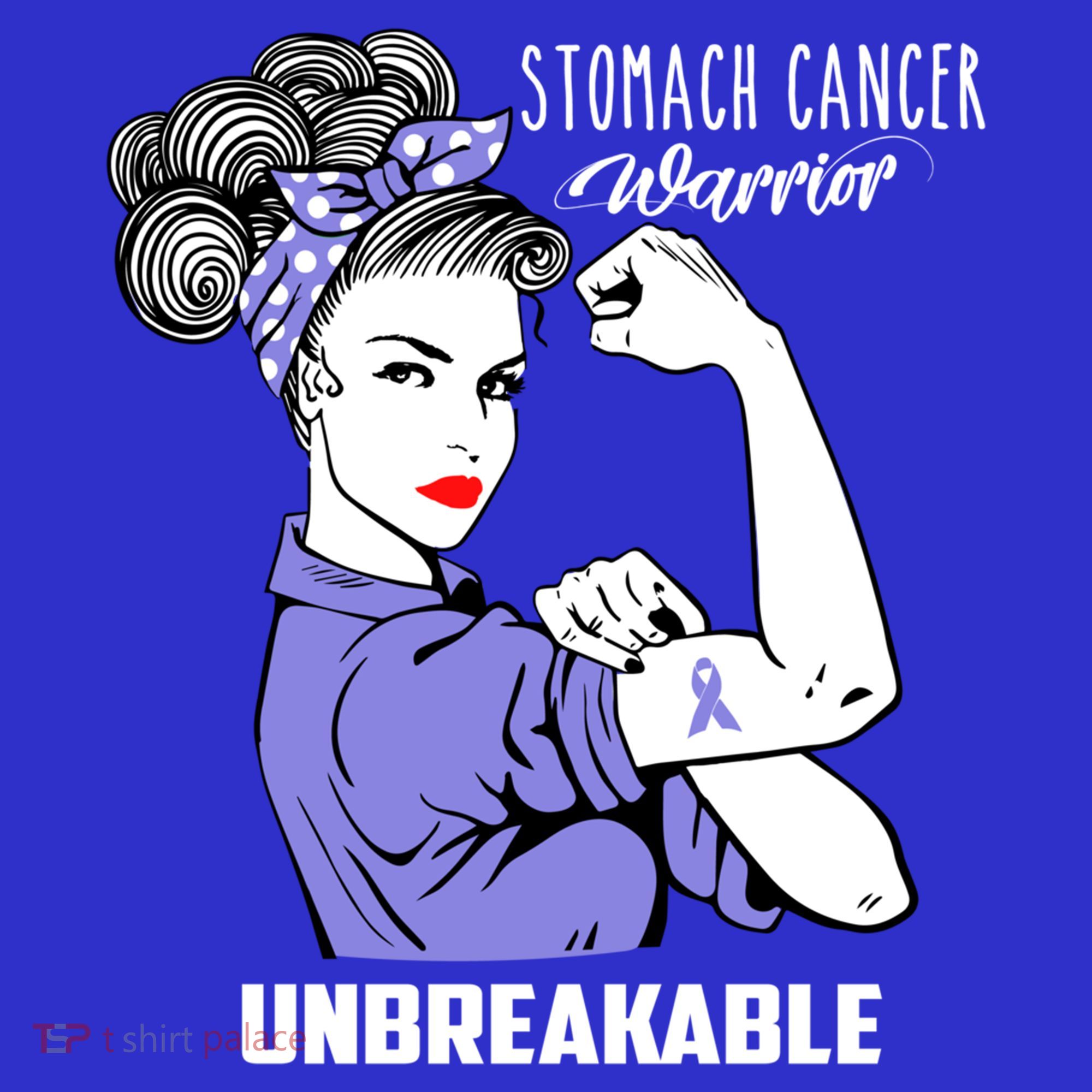 Stomach Cancer Awareness Stomach Cancer Warrior Unbreakable Gift Women's Tank Top