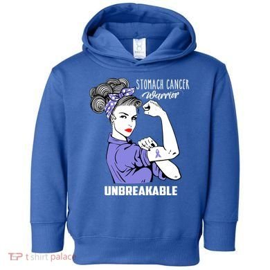 Stomach Cancer Awareness Stomach Cancer Warrior Unbreakable Gift Toddler Hoodie