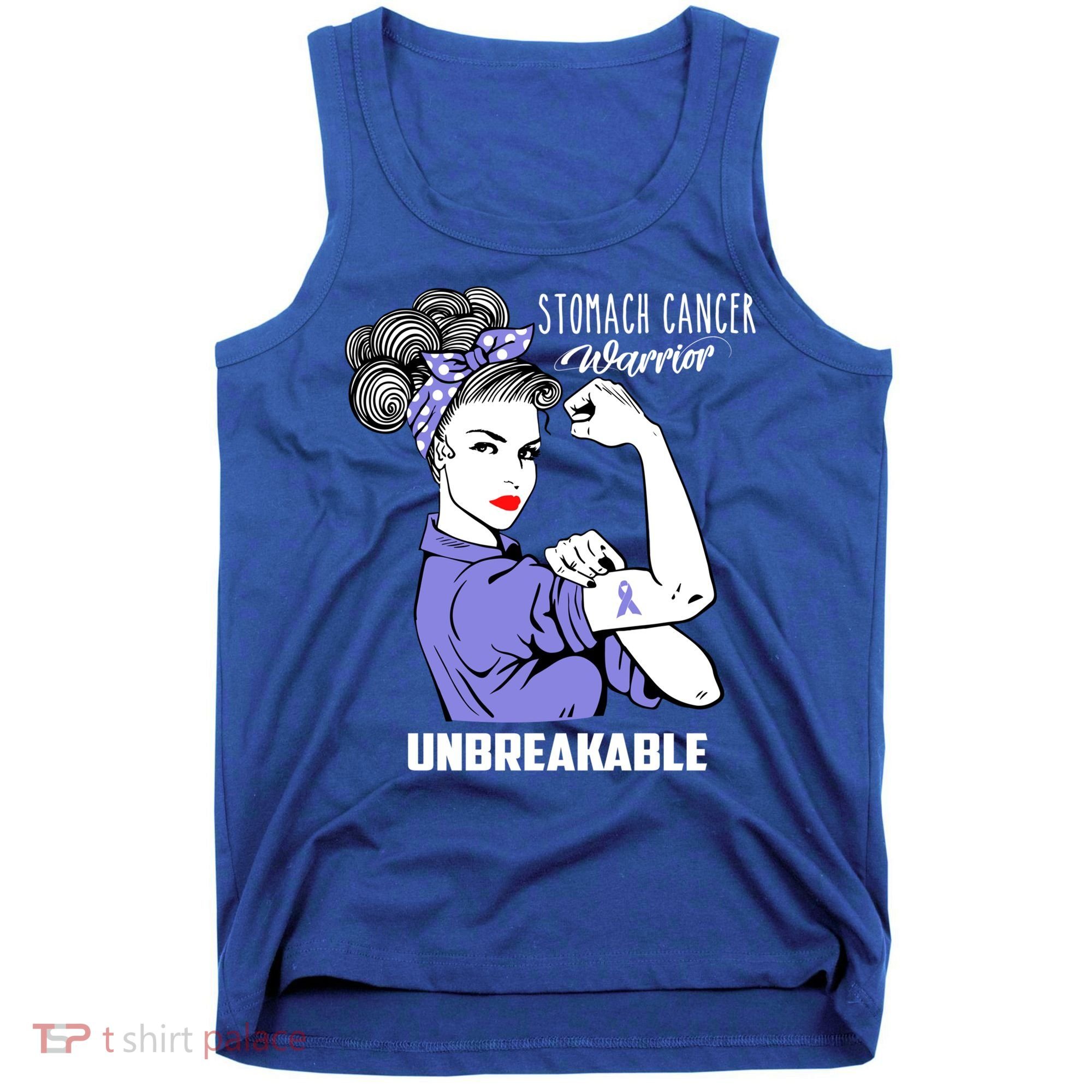 Stomach Cancer Awareness Stomach Cancer Warrior Unbreakable Gift Tank Top