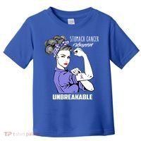 Stomach Cancer Awareness Stomach Cancer Warrior Unbreakable Gift Toddler T-Shirt thumb 0