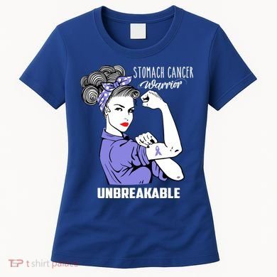 Stomach Cancer Awareness Stomach Cancer Warrior Unbreakable Gift Women's T-Shirt
