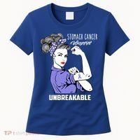 Stomach Cancer Awareness Stomach Cancer Warrior Unbreakable Gift Women's T-Shirt thumb 0