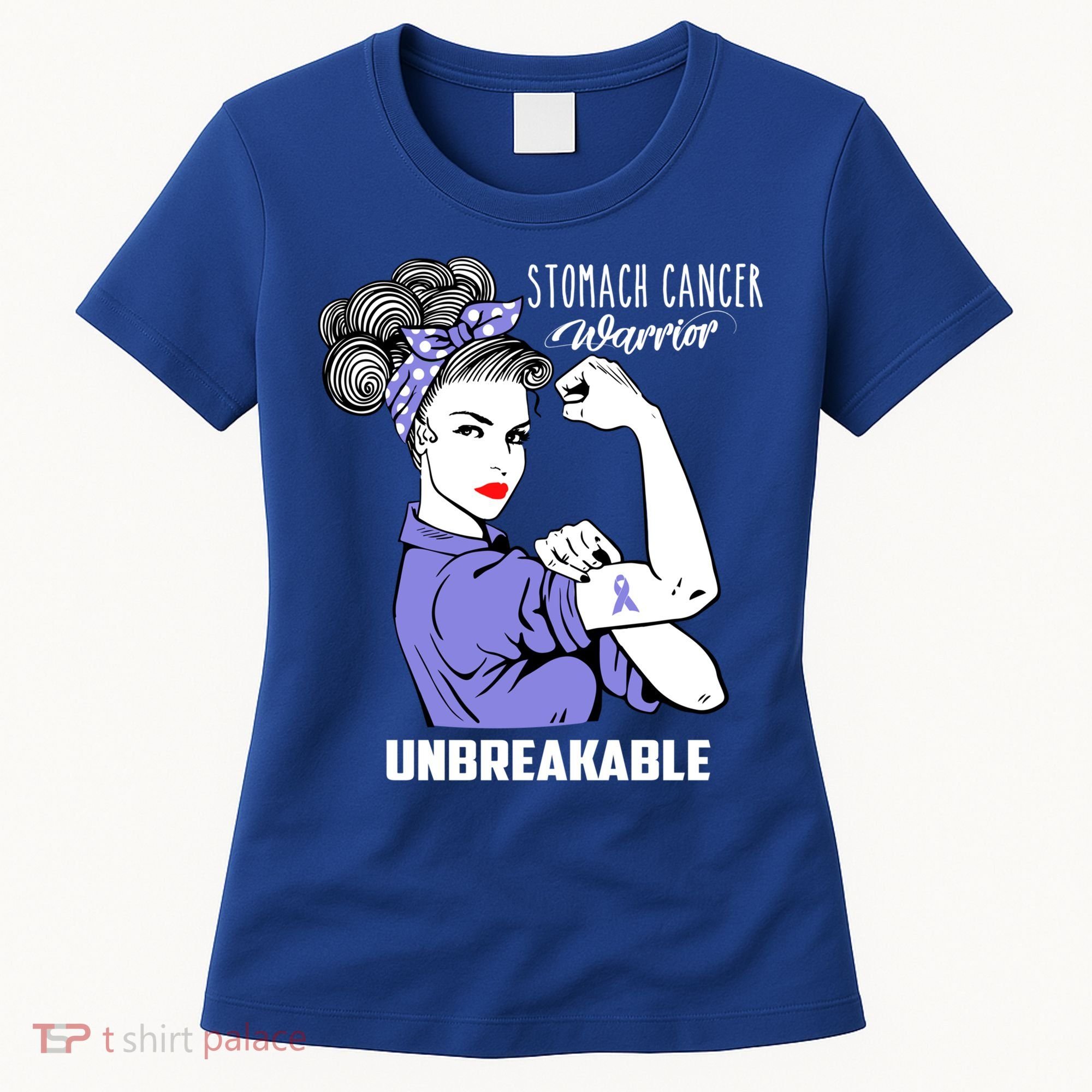 Stomach Cancer Awareness Stomach Cancer Warrior Unbreakable Gift Women's T-Shirt
