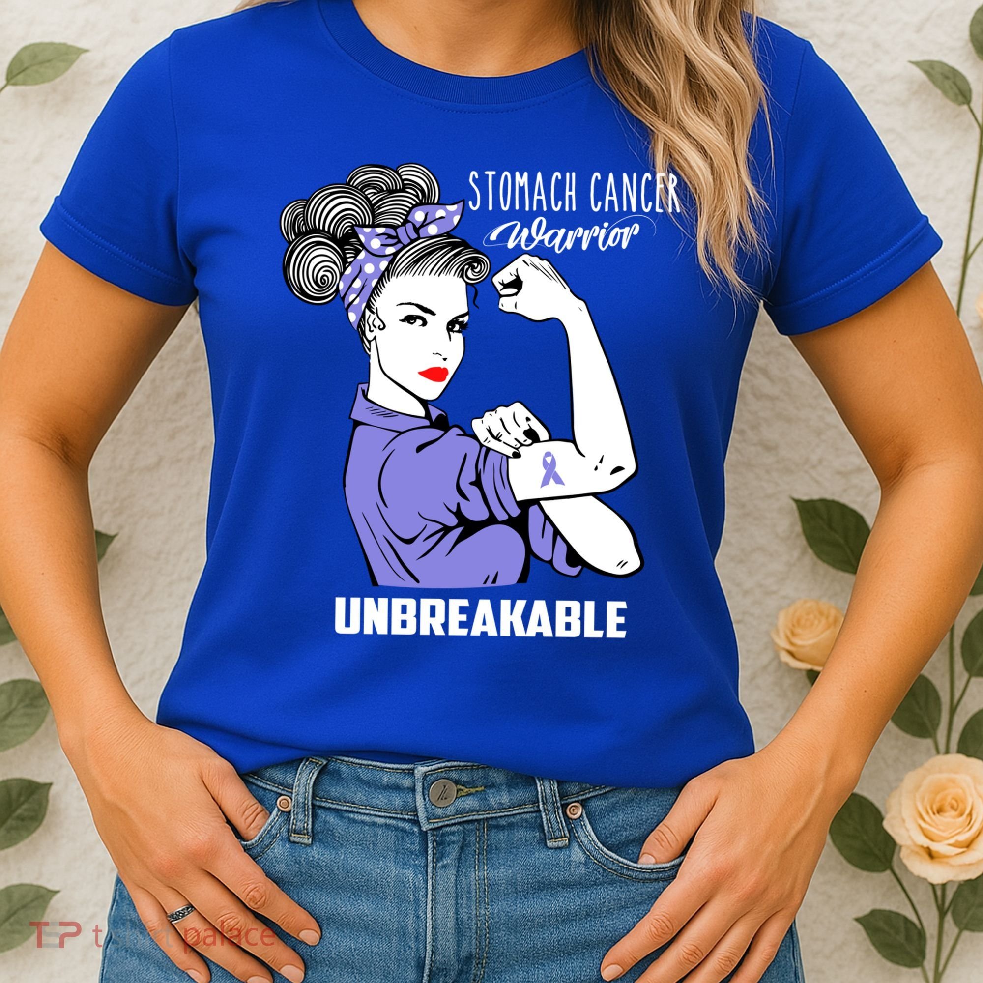 Stomach Cancer Awareness Stomach Cancer Warrior Unbreakable Gift Women's T-Shirt
