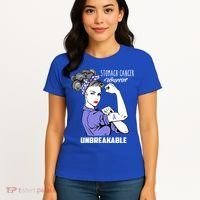 Stomach Cancer Awareness Stomach Cancer Warrior Unbreakable Gift Women's T-Shirt thumb 4