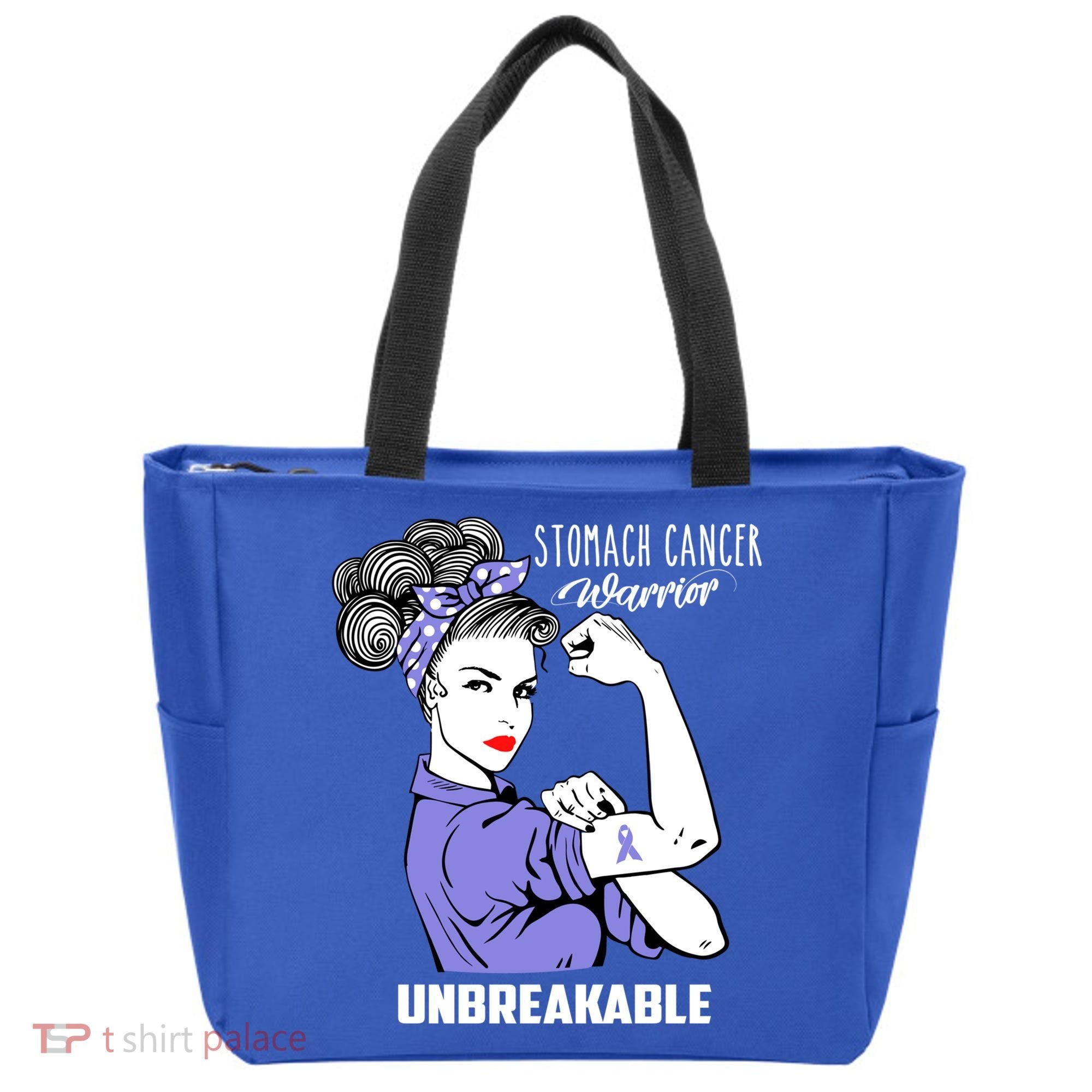Stomach Cancer Awareness Stomach Cancer Warrior Unbreakable Gift Tote Bag