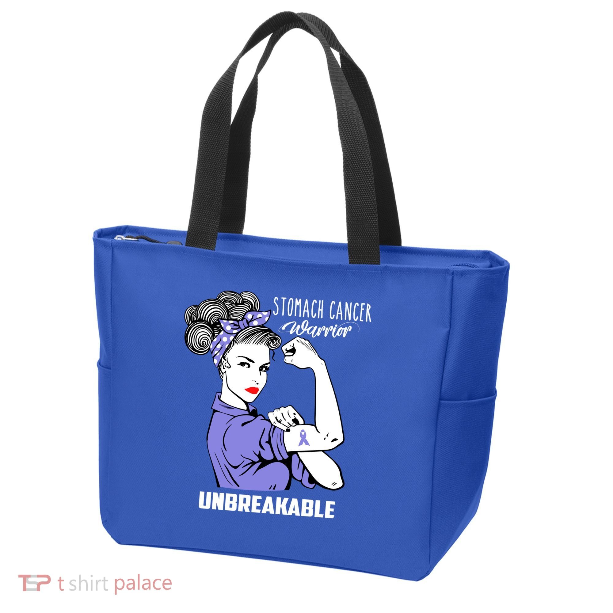 Stomach Cancer Awareness Stomach Cancer Warrior Unbreakable Gift Tote Bag