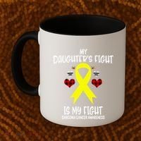 Sarcoma Cancer Awareness My Daughters Fight Is My Fight Mom Gift Coffee Mug thumb 2