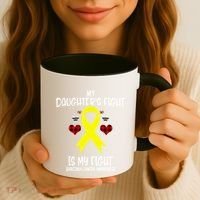 Sarcoma Cancer Awareness My Daughters Fight Is My Fight Mom Gift Coffee Mug thumb 3