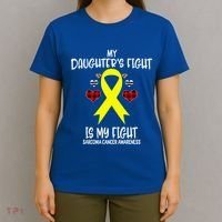 Sarcoma Cancer Awareness My Daughters Fight Is My Fight Mom Gift T-Shirt thumb 4