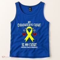 Sarcoma Cancer Awareness My Daughters Fight Is My Fight Mom Gift Tank Top thumb 2