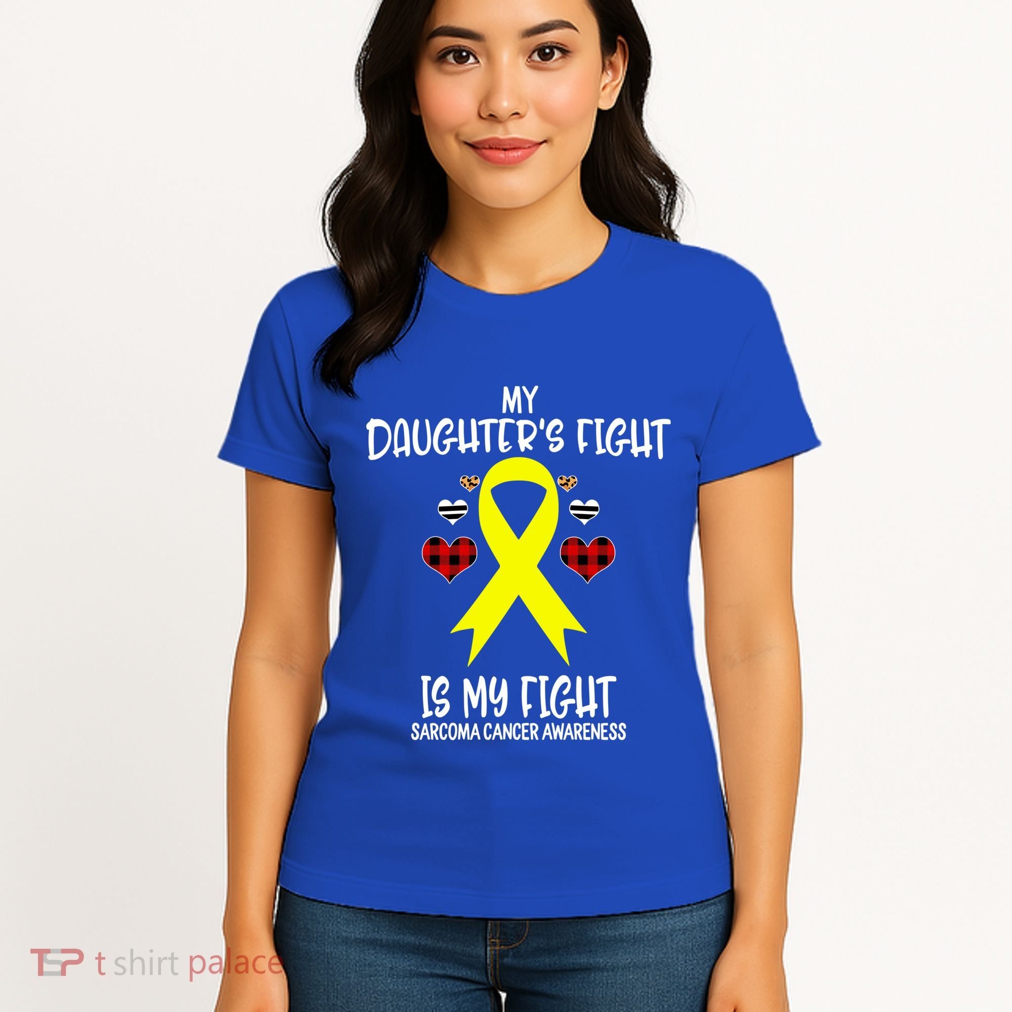 Sarcoma Cancer Awareness My Daughters Fight Is My Fight Mom Gift Women's T-Shirt