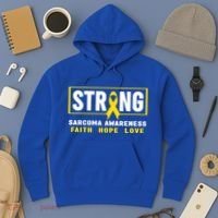Sarcoma Cancer Awareness Gift Strong Sarcoma Awareness Gift Hoodie thumb 3