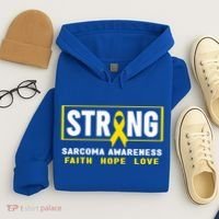 Sarcoma Cancer Awareness Gift Strong Sarcoma Awareness Gift Hoodie thumb 4
