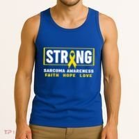 Sarcoma Cancer Awareness Gift Strong Sarcoma Awareness Gift Tank Top thumb 3