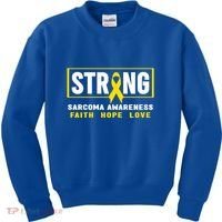Sarcoma Cancer Awareness Gift Strong Sarcoma Awareness Gift Kids Sweatshirt thumb 0