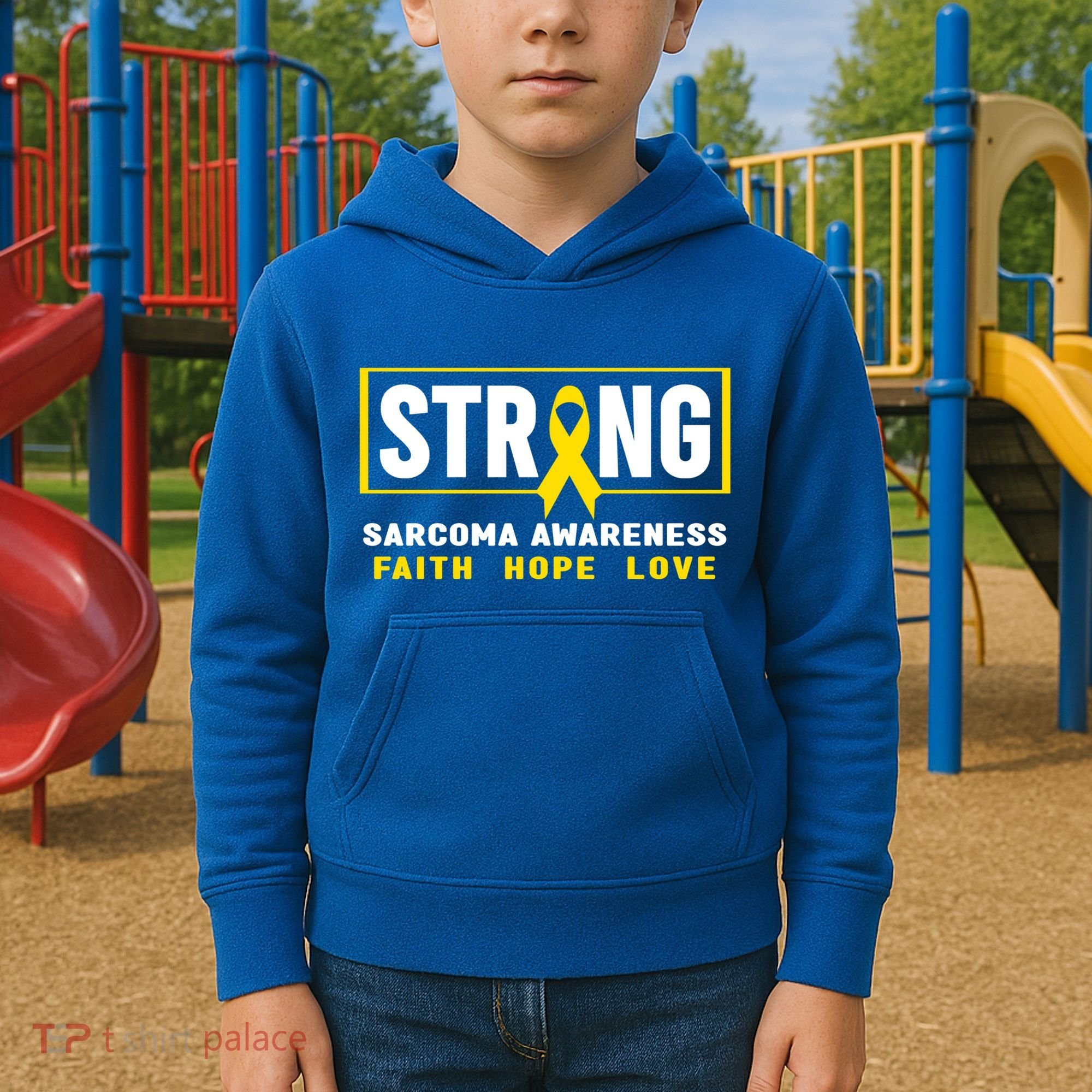 Sarcoma Cancer Awareness Gift Strong Sarcoma Awareness Gift Kids Hoodie